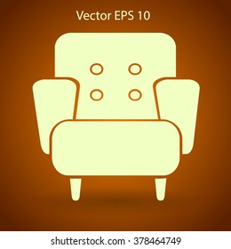 comfortable armchair vector illustration