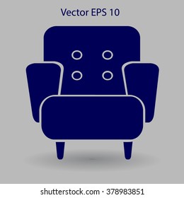 comfortable armchair vector illustration
