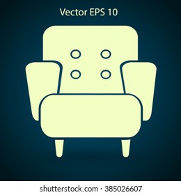 comfortable armchair vector illustration