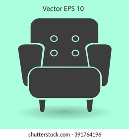 comfortable armchair vector illustration