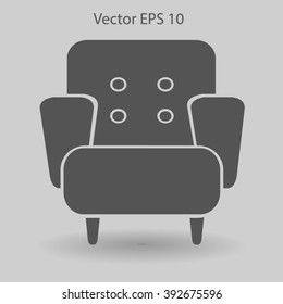 comfortable armchair vector illustration