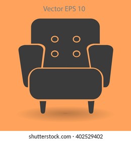 comfortable armchair vector illustration