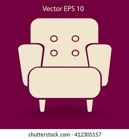 comfortable armchair vector illustration