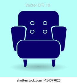 comfortable armchair vector illustration