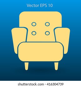 comfortable armchair vector illustration