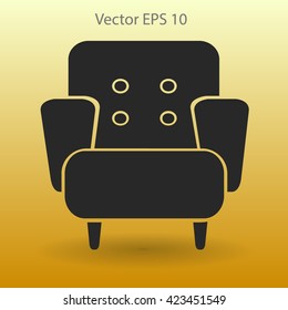 comfortable armchair vector illustration