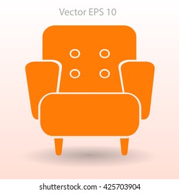 comfortable armchair vector illustration