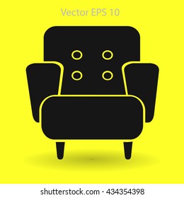 comfortable armchair vector illustration