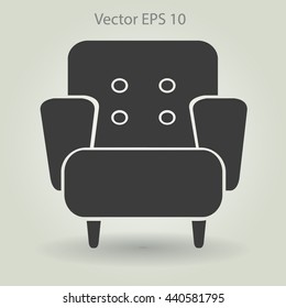 comfortable armchair vector illustration