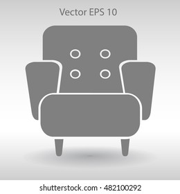 comfortable armchair vector illustration