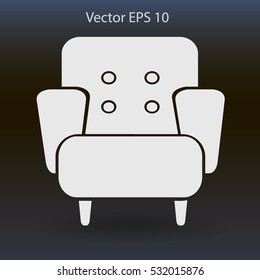 comfortable armchair vector illustration