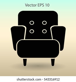 comfortable armchair vector illustration