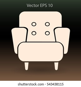 comfortable armchair vector illustration