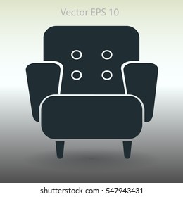 comfortable armchair vector illustration