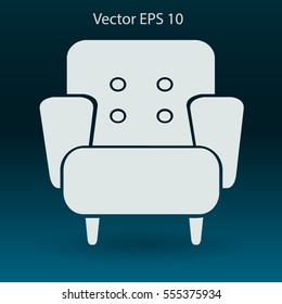 comfortable armchair vector illustration