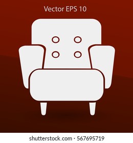 comfortable armchair vector illustration