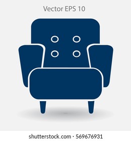 comfortable armchair vector illustration