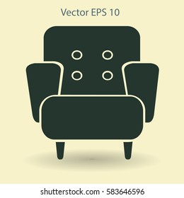 comfortable armchair vector illustration