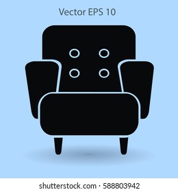 comfortable armchair vector illustration