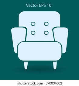 comfortable armchair vector illustration