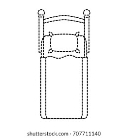 comfortable bed isolated icon