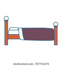 comfortable bed isolated icon