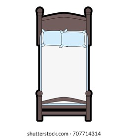 comfortable bed isolated icon