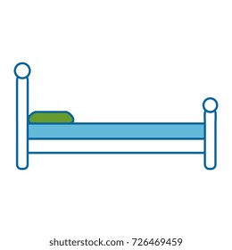 comfortable bed isolated icon
