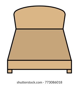 comfortable bed isolated icon
