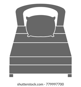 comfortable bed isolated icon