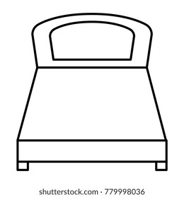 comfortable bed isolated icon