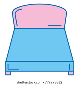 comfortable bed isolated icon