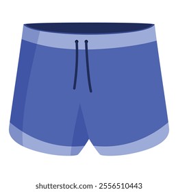 Comfortable blue shorts featuring a convenient drawstring, perfect for relaxing summer days