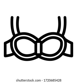 Comfortable bra icon. Outline comfortable bra vector icon for web design isolated on white background