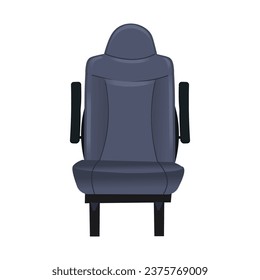 Cómoda silla en un autobús, auto sobre un fondo blanco. vector