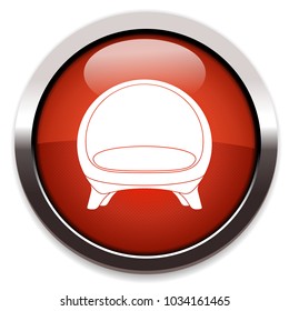 comfortable chair flat icon