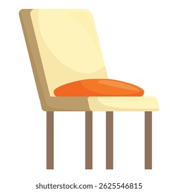 Comfortable chair with pillow inviting you to sit down and relax after a long day