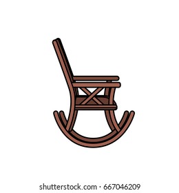comfortable chair to relaxation object icon