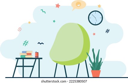 Silla cómoda para el vector relajante