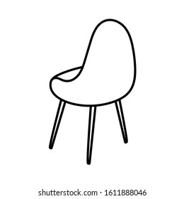 comfortable chair in white background vector illustration design