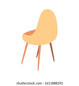 comfortable chair in white background vector illustration design