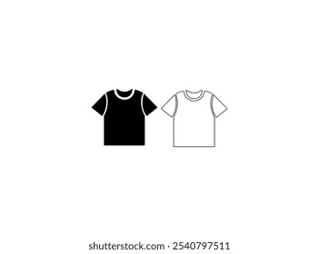 A comfortable cotton black color t-shirt vector for men apparel vector illustration white background, T-shirt icon. Simple solid style. Shirt, tee, sport, clothes, blank, fashion concept.