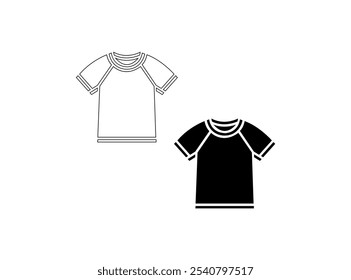 A comfortable cotton black color t-shirt vector for men apparel vector illustration white background, T-shirt icon. Simple solid style. Shirt, tee, sport, clothes, blank, fashion concept.