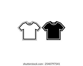 A comfortable cotton black color t-shirt vector for men apparel vector illustration white background, T-shirt icon. Simple solid style. Shirt, tee, sport, clothes, blank, fashion concept.