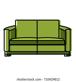 Comfortable couch isolated