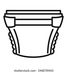 Comfortable diaper icon. Outline Comfortable diaper vector icon for web design isolated on white background