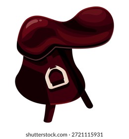 Comfortable and elegant leather horse saddle featuring stirrup iron, ideal for riding and equestrian activities