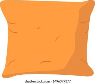 Comfortable fluffy pillow thin line icon. Modern illustration. The concept of sleep and rest