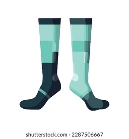 Comfortable footwear striped sock icon isolated