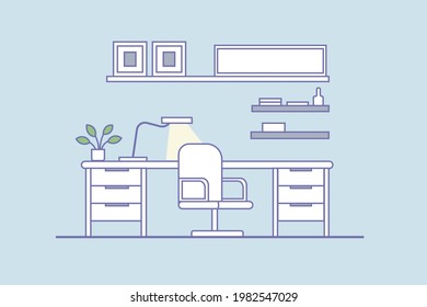 A comfortable and fun workspace design space for all interior  or industrial website icon needs